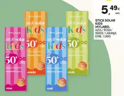 Continente stick solar kids mylabel promoção