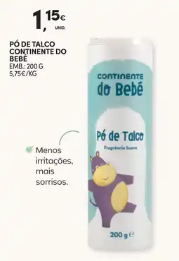 Continente pó de talco continente do bebé promoção