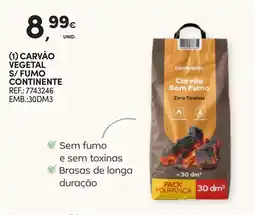 Continente Carvão vegetal sem fumo continente promoção