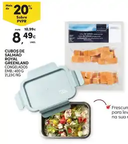 Continente Cubos de salmão royal greenland congelados promoção