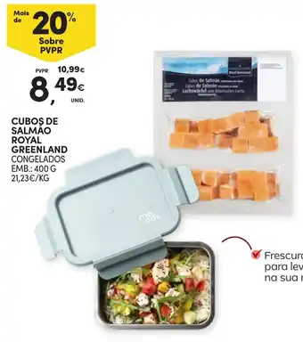 Continente Cubos de salmão royal greenland congelados promoção
