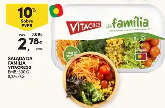 Continente Salada da família vitacress promoção