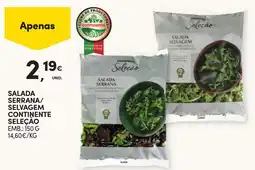 Continente Salada serrana/selvagem continente seleção promoção