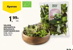 Continente Salada aromática biológica continente bio promoção