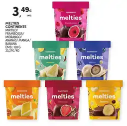 Continente Melties continente mirtilo/ framboesa/ morango/ ananas/ manga/ banana promoção