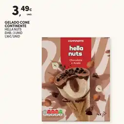Continente Gelado cone continente hella nuts chocolate e avelã promoção