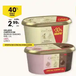 Continente Gelado carte d'or baunilha/3 sabores promoção