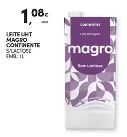 Continente Leite uht magro continente s/lactose promoção