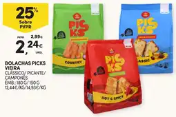 Continente Bolachas picks vieira clássico/ picante/ camponês promoção