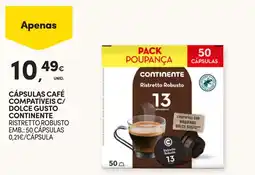 Continente Cápsulas café compatíveis c/ dolce gusto continente ristretto robusto promoção