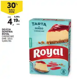 Continente Delícia semifria royal cheesecake promoção