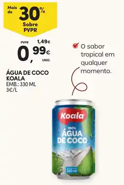 Continente Água de coco koala promoção