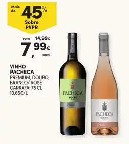 Continente vinho pacheca premium, douro, branco/ rosé promoção