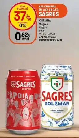 Intermarché Cerveja sagres original lata promoção