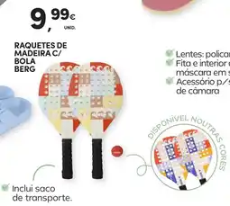 Continente Raquetes de madeira c/ bola berg promoção