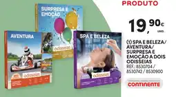 Continente spa e beleza/aventura/surpresa e emoção a dois odisseias promoção
