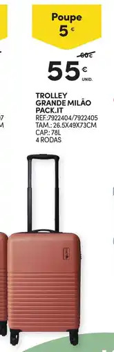 Continente Trolley grande milão pack.it promoção