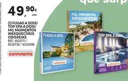 Continente Fugas a dois top spa a dois mil momentos inesquecíveis odisseias promoção