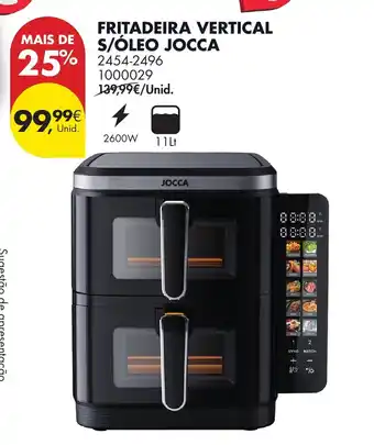 Pingo Doce Fritadeira vertical s/óleo jocca promoção