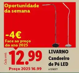 Lidl LIVARNO Candeeiro de Pé LED promoção