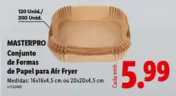Lidl MASTERPRO Conjunto de Formas de Papel para Air Fryer promoção