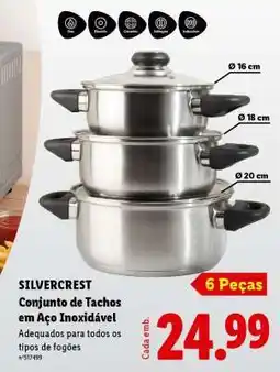 Lidl SILVERCREST Conjunto de Tachos promoção