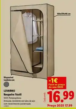 Lidl LIVARNO Roupeiro Têxtil promoção