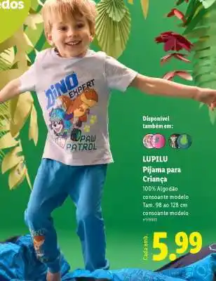 Lidl LUPILU Pijama para Criança promoção