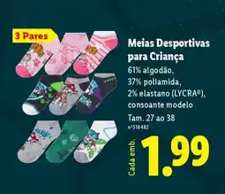Lidl Meias Desportivas para Criança promoção