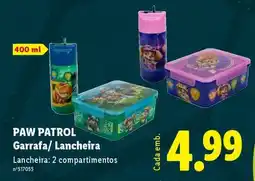 Lidl PAW PATROL Garrafa/ Lancheira promoção
