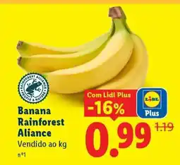 Lidl Banana Rainforest Aliance promoção