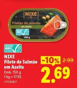 Lidl Nixe Filete de Salmão em Azeite promoção