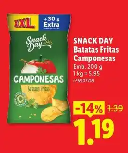 Lidl SNACK DAY Batatas Fritas Camponesas promoção