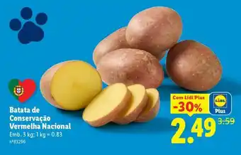 Lidl Batata de Conservação Vermelha Nacional promoção