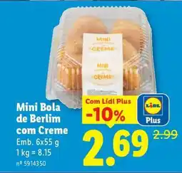 Lidl Mini Bola de Berlim com Creme promoção