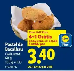Lidl Pastel de Bacalhau promoção