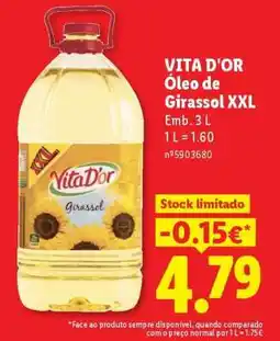 Lidl VITA D'OR Óleo de Girassol XXL promoção