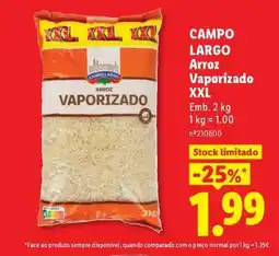 Lidl CAMPO LARGO Arroz Vaporizado XXL promoção