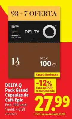 Lidl DELTA Q Pack Grand Cápsulas de Café Epic promoção