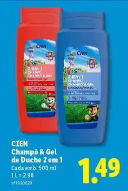 Lidl CIEN Champô & Gel de Duche 2 em 1 promoção