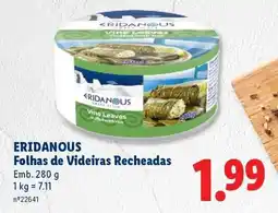 Lidl ERIDANOUS Folhas de Videiras Recheadas promoção