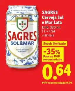 Lidl SAGRES Cerveja Sol e Mar Lata promoção
