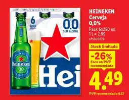 Lidl HEINEKEN Cerveja 0,0% promoção