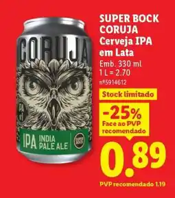 Lidl SUPER BOCK CORUJA promoção