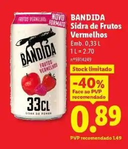 Lidl BANDIDA Sidra de Frutos Vermelhos promoção