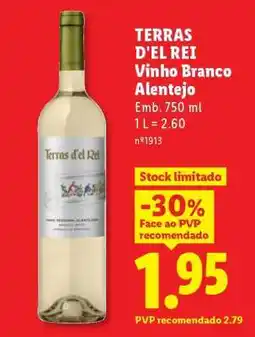 Lidl TERRAS D'EL REI Vinho Branco Alentejo promoção