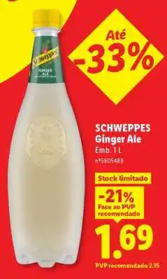 Lidl Schweppes Ginger Ale promoção
