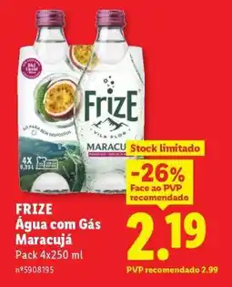 Lidl FRIZE Água com Gás Maracujá promoção