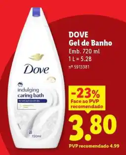 Lidl Dove Gel de Banho promoção