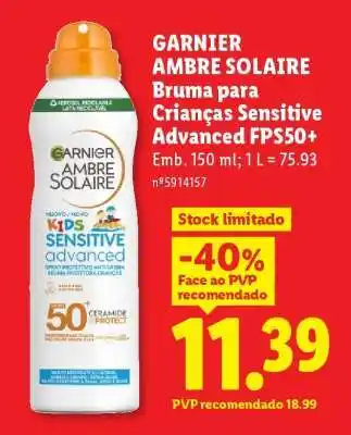 Lidl GARNIER AMBRE SOLAIRE promoção
